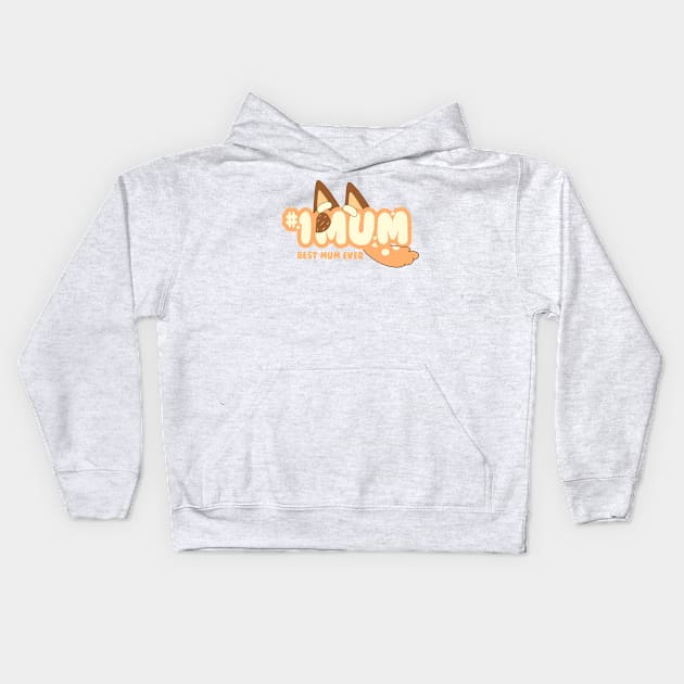 Best Mum Ever Kids Hoodie by Karl Doodling